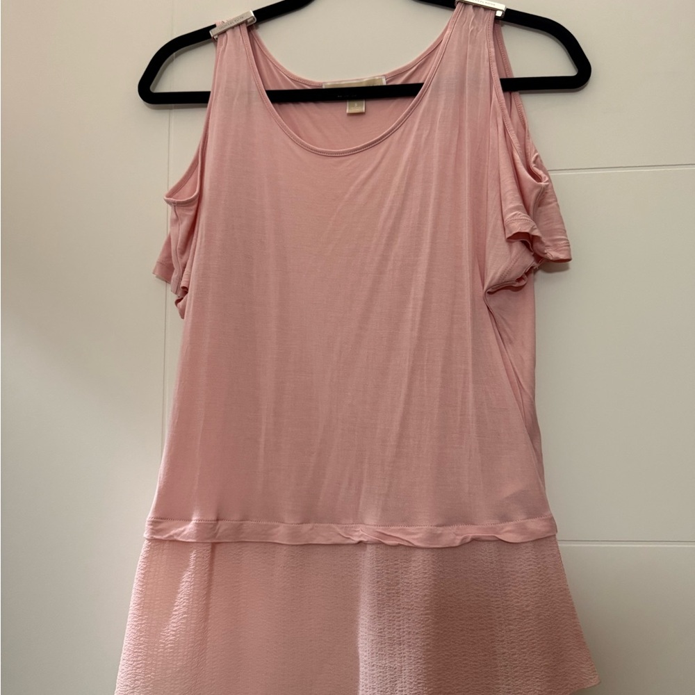 Pink Cold Shoulder Women's Top